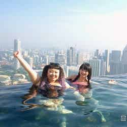 シンガポール女子旅を満喫した（左から）渡辺直美、スパイク小川（C）日本テレビ