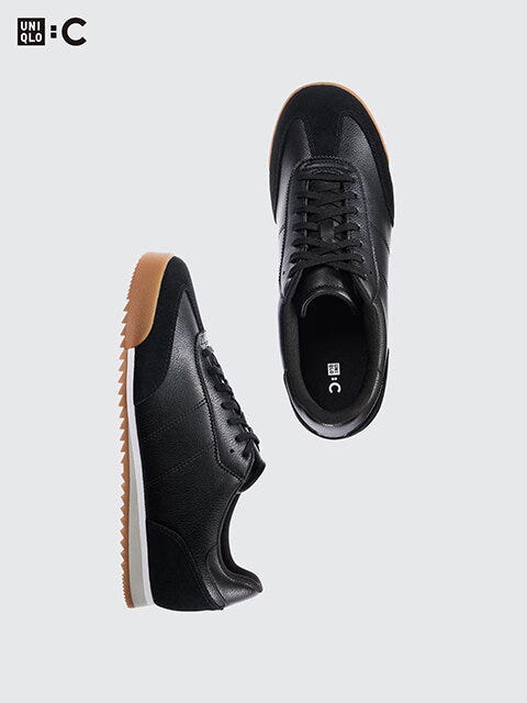 ユニクロ　スウェードコンビネーションスニーカー　BLACK
