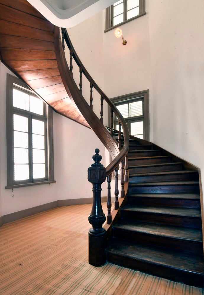 現在でも再現が難しいと言われる、支柱の無い螺旋階段。（提供画像）