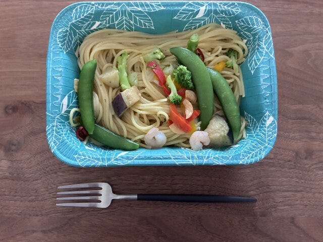 オーマイプレミアム　ペペロンチーノ実食レポ①