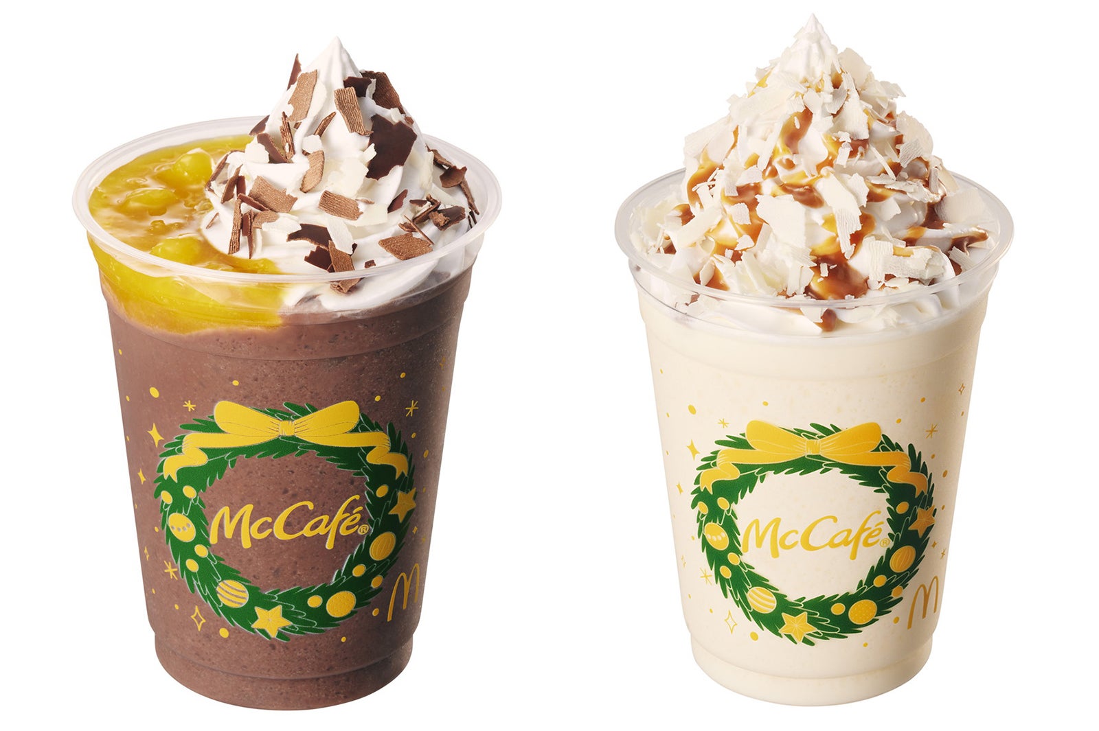 【マクドナルド新作メニュー】「ショコラオレンジフラッペ」「ホワイトスノーチョコフラッペ」ホリデーだけの2つの特別な味わい