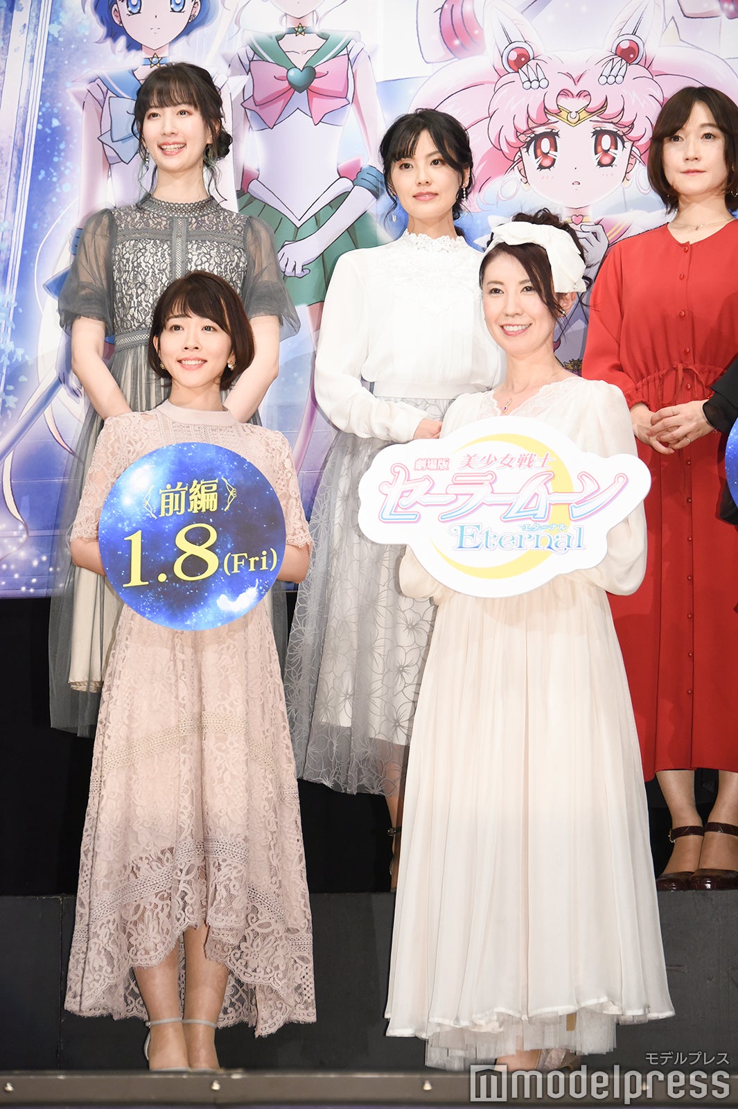 （前列左から）福圓美里、三石琴乃（後列左から）小清水亜美、金元寿子、佐藤利奈（C）モデルプレス