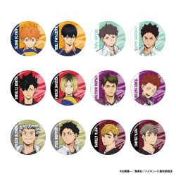 缶バッジ(ランダム12種)税込605円(C)古舘春一/集英社・「ハイキュー!!」製作委員会
