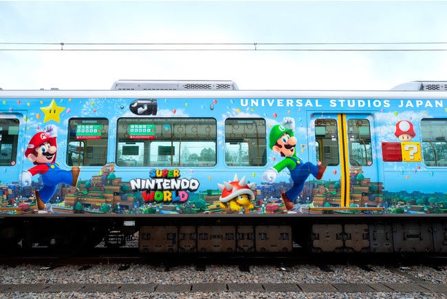 「スーパー・ニンテンドー・ワールド」ラッピング列車 （C）Nintendo
