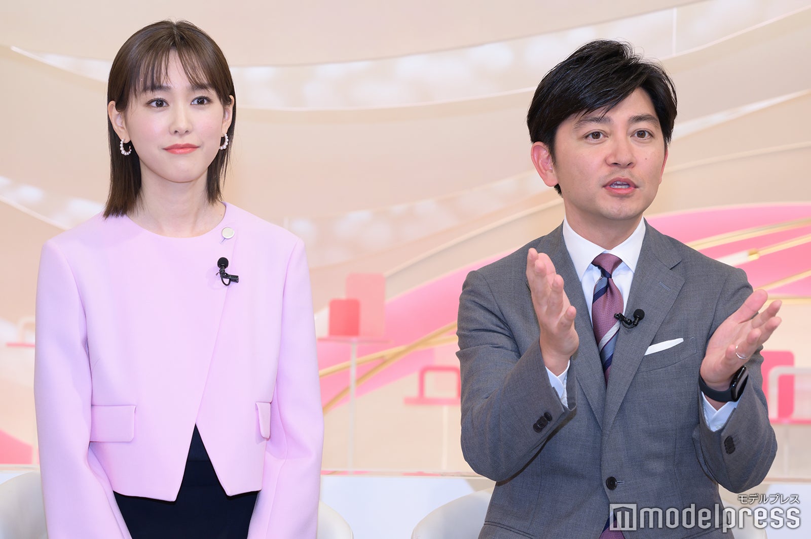 桐谷美玲、森圭介アナウンサー（C）モデルプレス