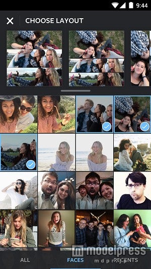 レイアウトの選択画面