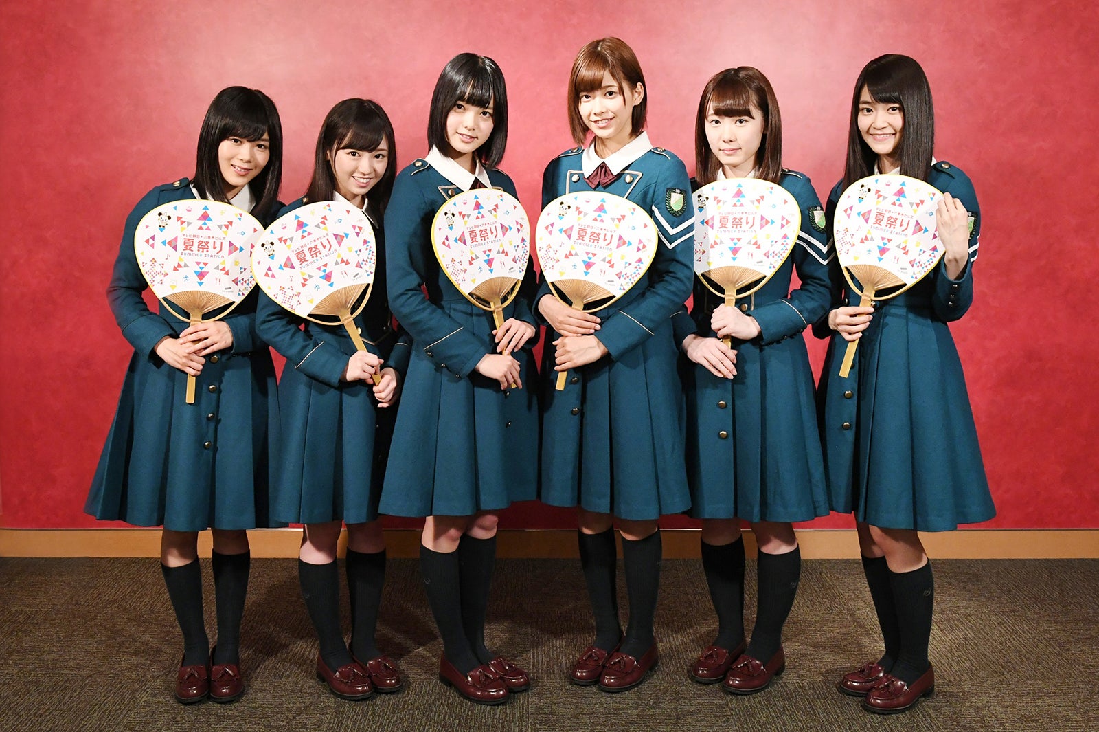 欅坂46メンバー（左から）尾関梨香、今泉佑唯、平手友梨奈、渡邉理佐、小池美波、石森虹花（画像提供：テレビ朝日）