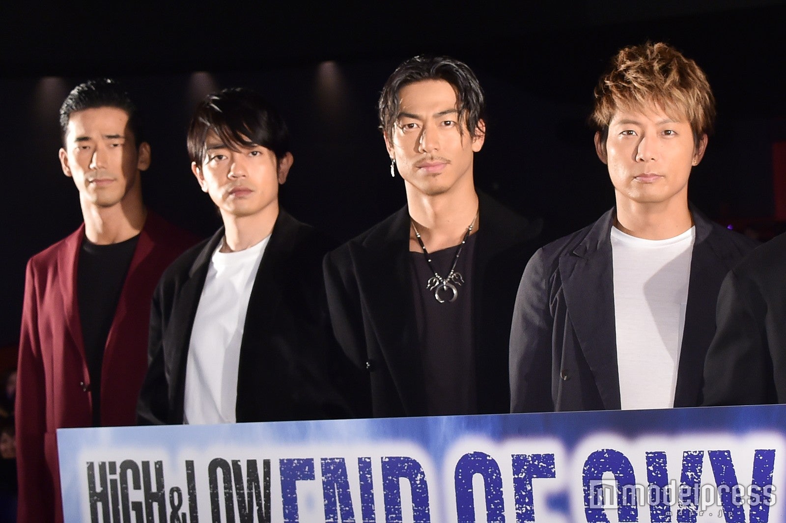 （左から）小林直己、青柳翔、EXILE AKIRA、黒木啓司 （C）モデルプレス