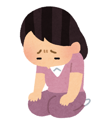 反省・後悔のイラスト(女性)