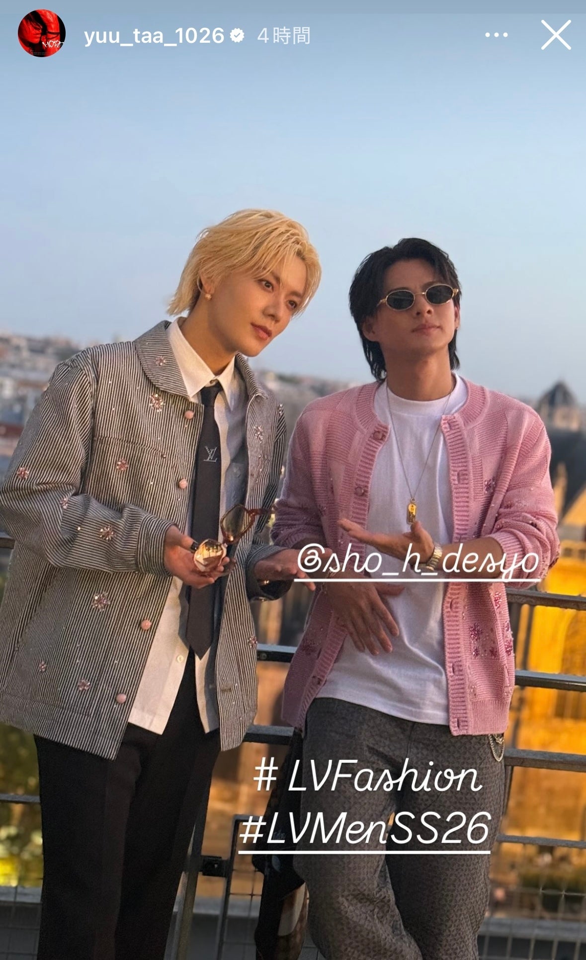 中本悠太 Instagramより