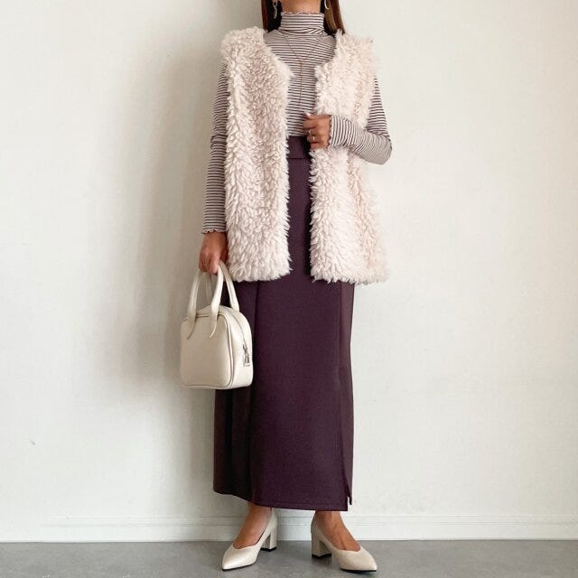 GU　タートルネック　レイヤードコーデ