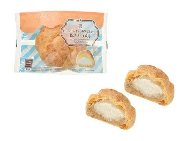 セブン-イレブン　セブン　期間限定スイーツ　たっぷりホイップのダブルシュー