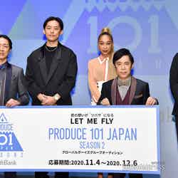（左から）菅井秀憲、矢部浩之、KEN THE 390、青山テルマ、岡村隆史、KENZO（C）モデルプレス