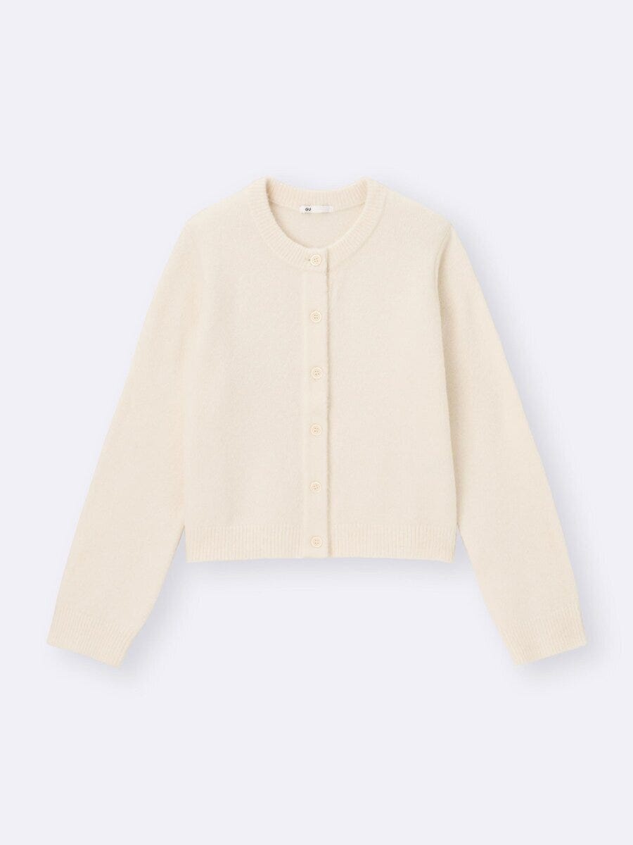 2026gu値下げパフニットクルーネックカーディガン