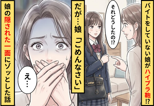 バイトをしていない娘が”ハイブラの鞄”を所持！だが「ごめんなさい」娘の【隠された一面】にゾッとした話