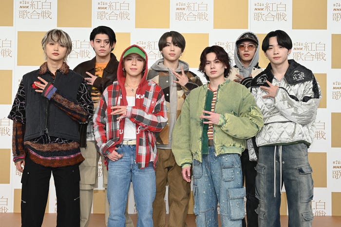 BE:FIRST/(前列左から)JUNON、SOTA、MANATO、RYUHEI(後列左から)LEO、SHUNTO、RYOKI(C)NHK