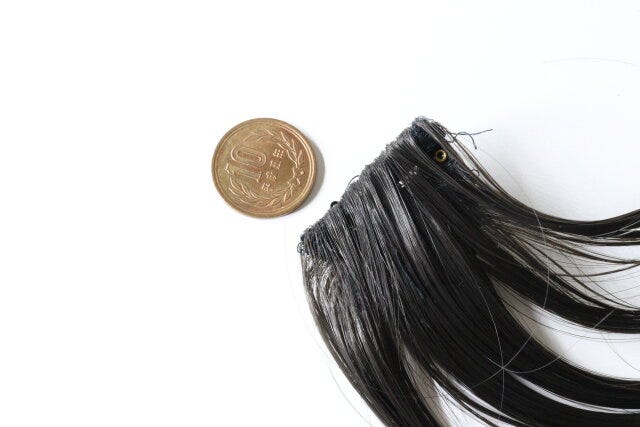 前髪ウィッグ（ベーシックカラー）　サイズ感