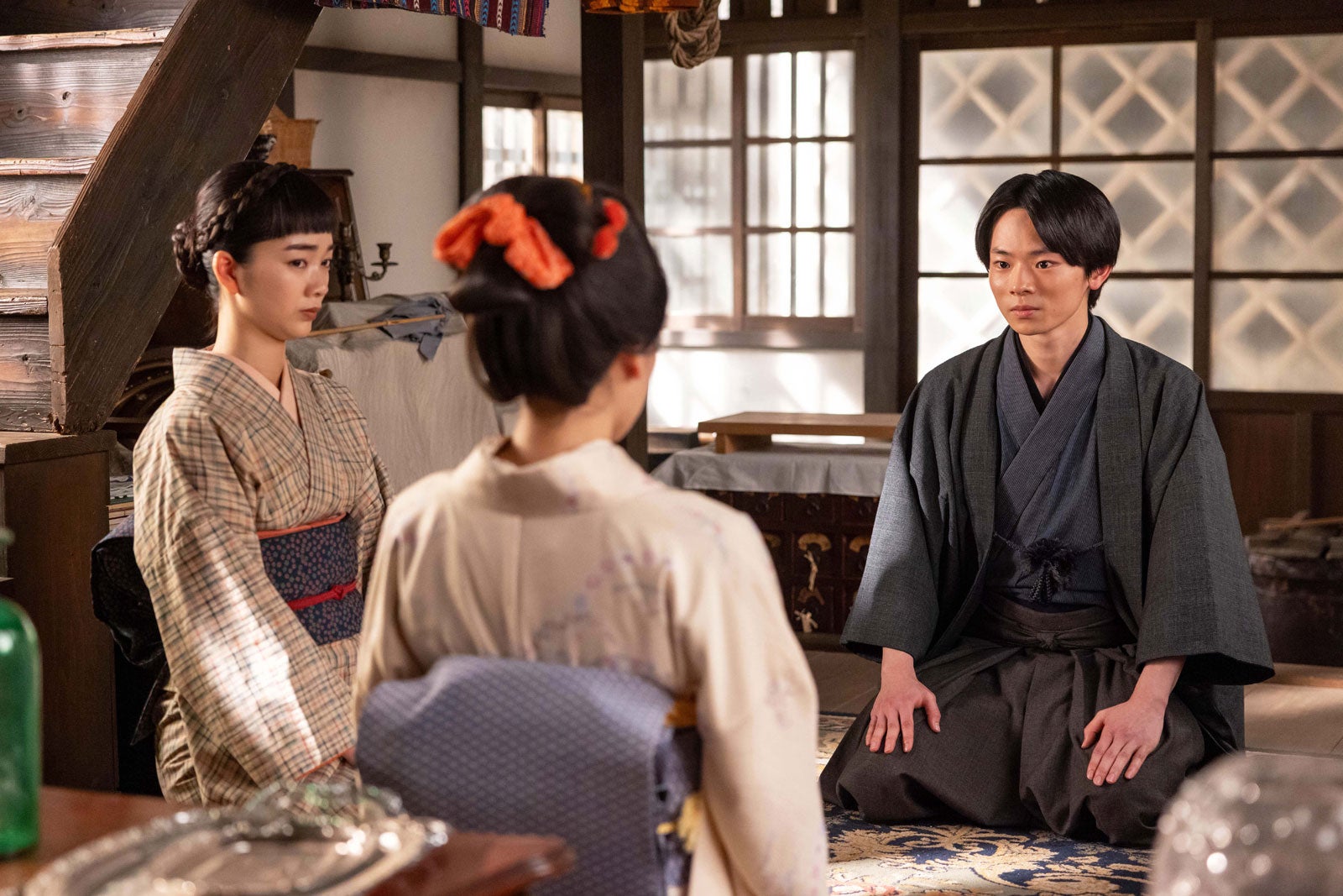 見上愛、早坂美海、林裕太「風、薫る」第57話（C）NHK