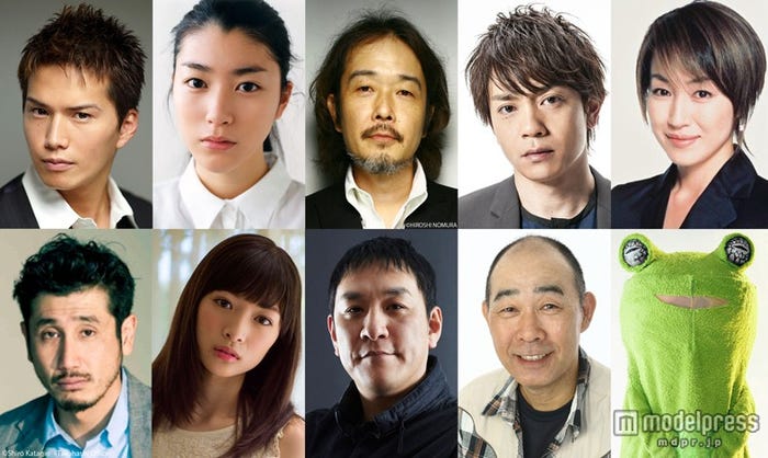 豪華キャストが集結(写真上段左から)市原隼人、成海璃子、リリー・フランキー、青柳翔、高島礼子(写真下段左から)渋川清彦、優希美青、ピエール瀧、でんでん(C)2015「極道大戦争」製作委員会