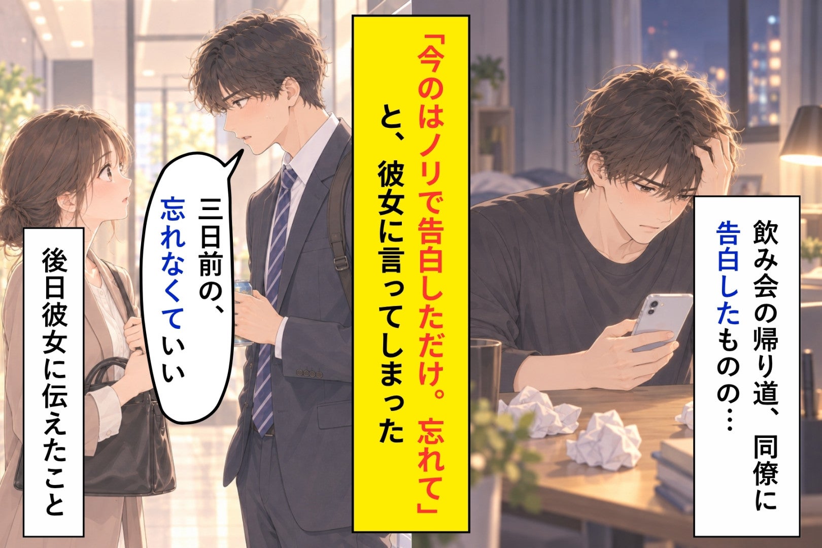告白を冗談で取り消した俺が、三日間悩んだ末にもう一度伝えたこと