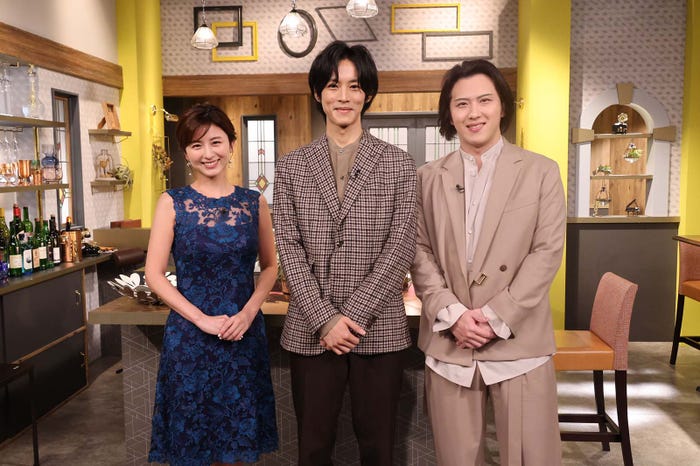 宇賀なつみ、松坂桃李、尾上松也 (C)テレビ朝日