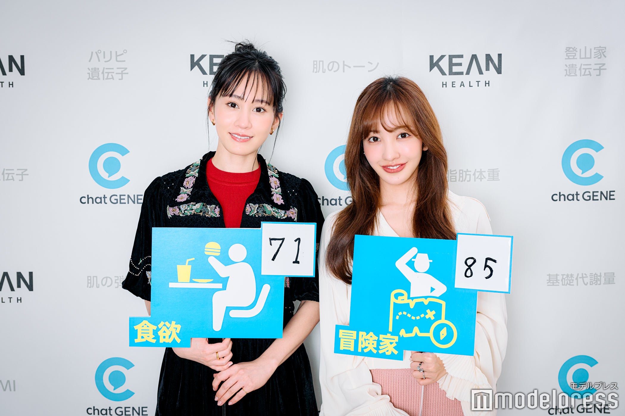 結果を記したパネルを持って撮影（C）モデルプレス