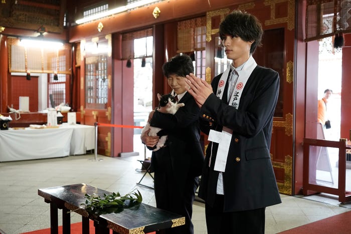 福士蒼汰(右)(C)2018「旅猫リポート」製作委員会 (C)有川浩/講談社