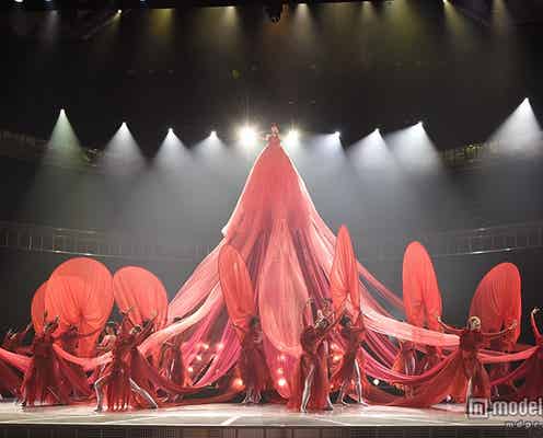 <紅白リハ2日目>“新・衣装の女王”水森かおり、今年は「人間ドレス」 豪華絢爛ステージを初披露