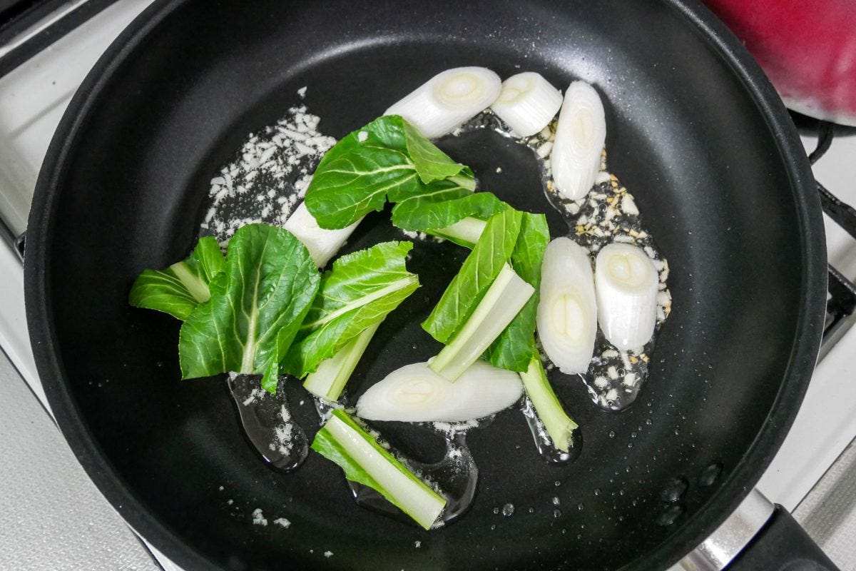 鮭と冬野菜のスパゲティー