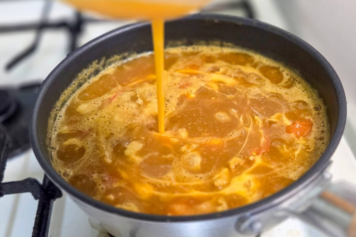 トマたまカレーうどん