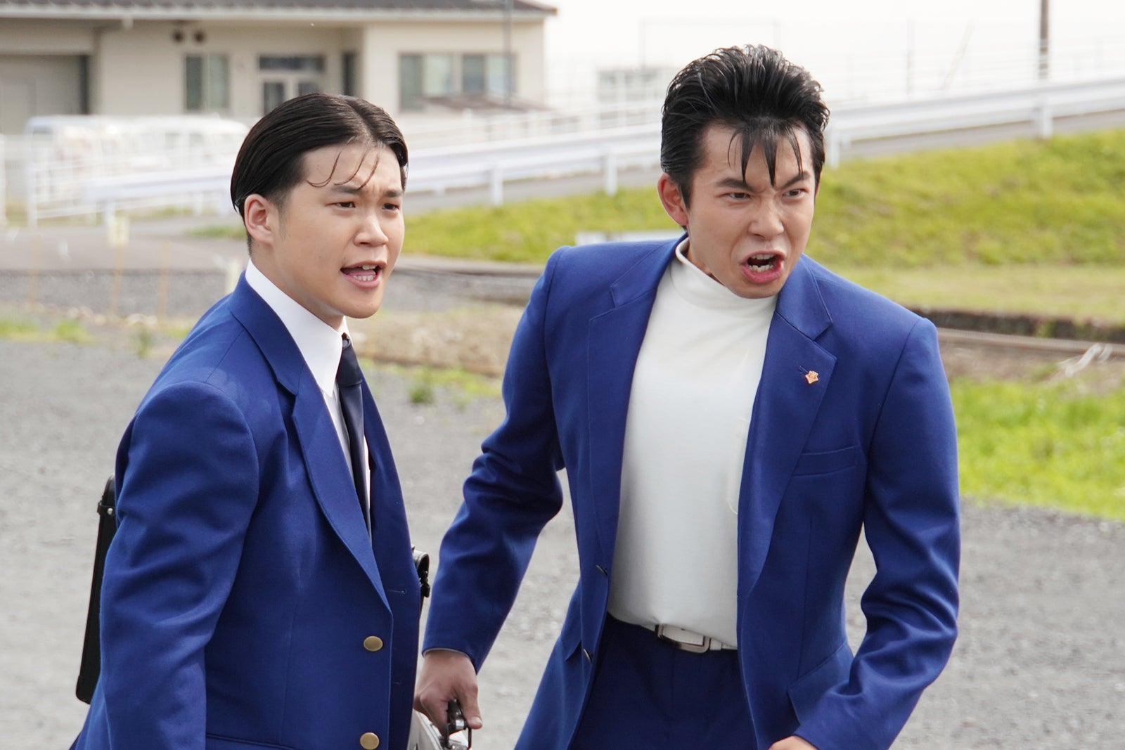 矢本悠馬、太賀／『今日から俺は！！』第一話より（C）NTV