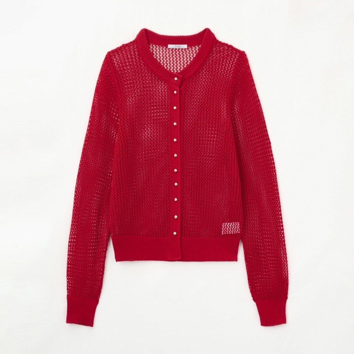 しまむらのメッシュニットカーディガン（田中里奈）