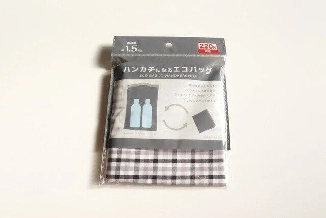 ダイソー　ハンカチになるエコバッグ　パッケージ