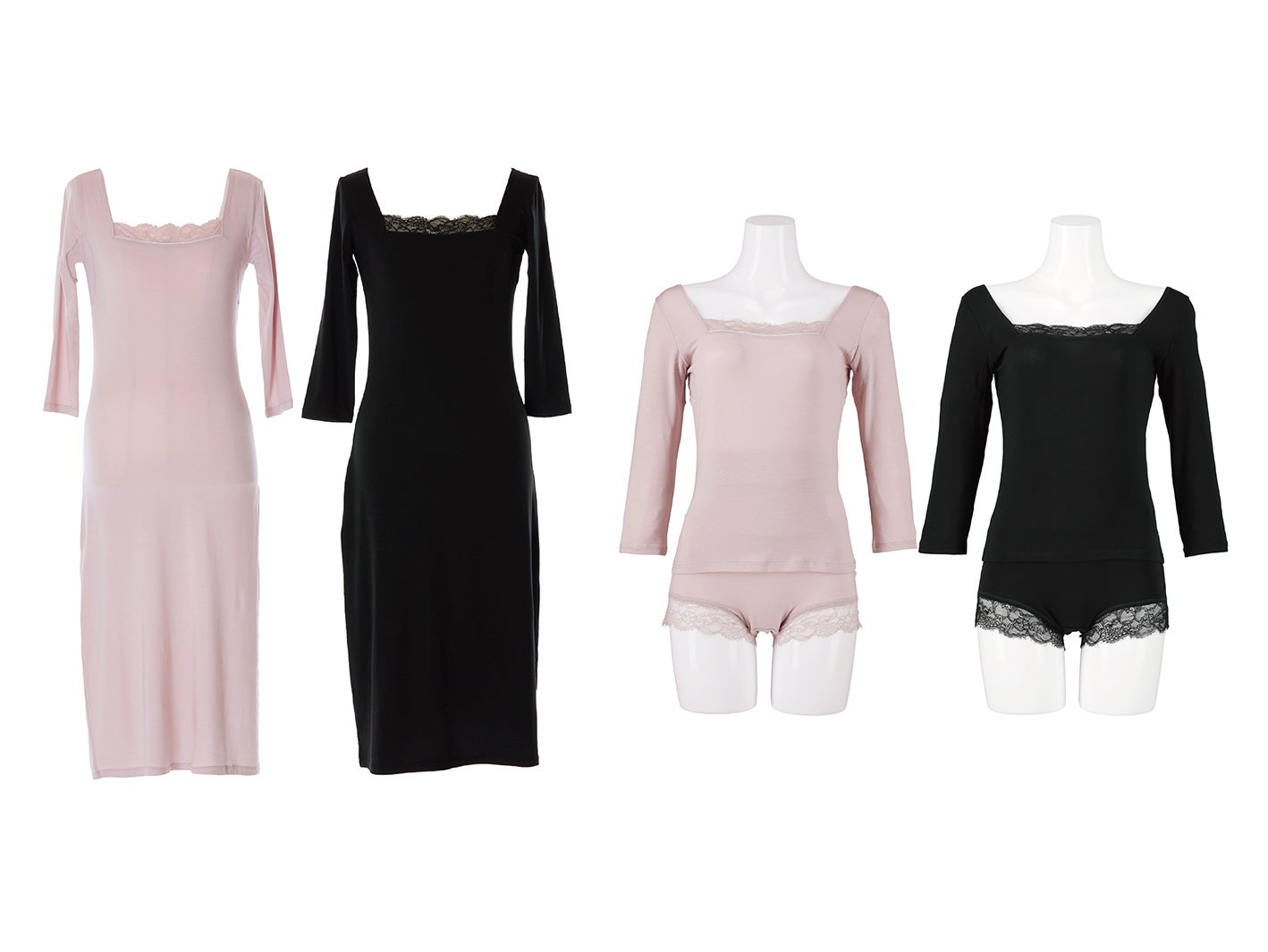 ROSIER Dress Inner（nude rose／black）ROSIER Inner Top（nude rose／black）ROSIER Haramaki Pants（nude rose／black）（提供写真）