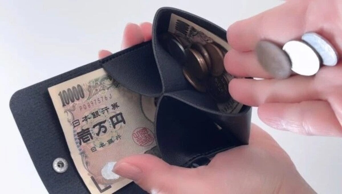 ダイソー　レザー調マルチウォレットケース（キーリング付、ベーシック）　使用例