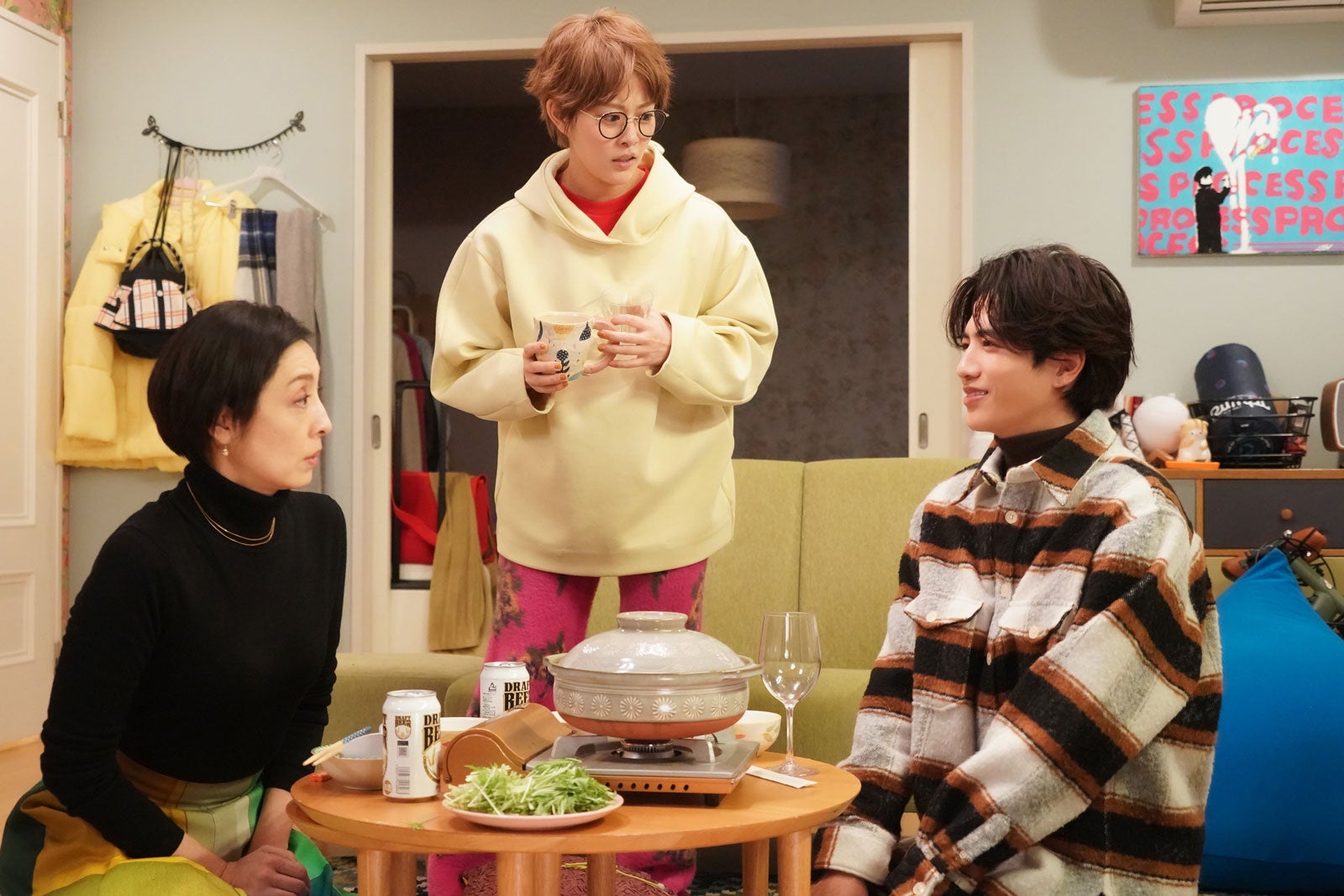 草刈民代、高畑充希、志尊淳／「ムチャブリ！　わたしが社長になるなんて」第6話より（C）日本テレビ