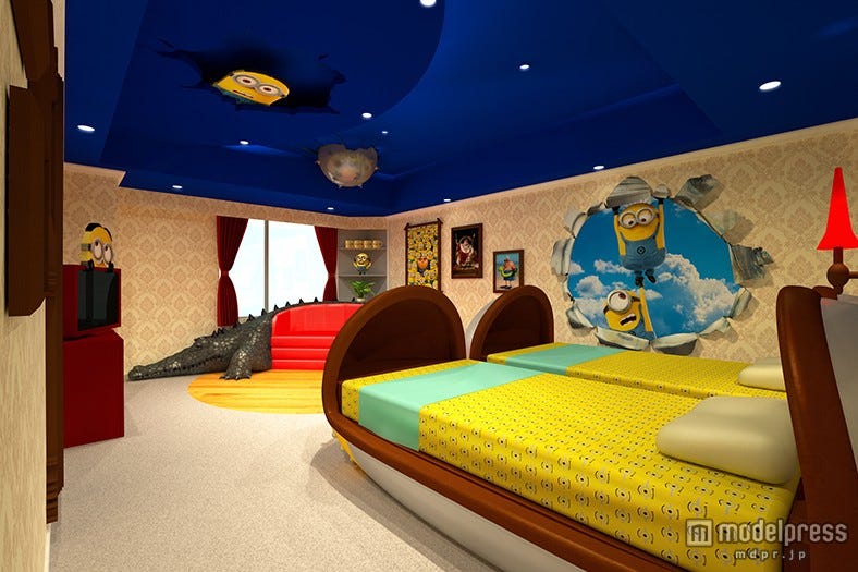 USJホテル、日本初「ミニオンルーム」誕生 いたずら好きなミニオンでいっぱい!