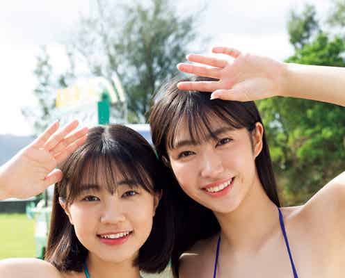 「ミスマガジン2022」瑚々&咲田ゆな、色白美ボディ全開