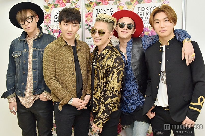 BIGBANG（左から：T.O.P、V.I、SOL、G-DRAGON、D-LITE）