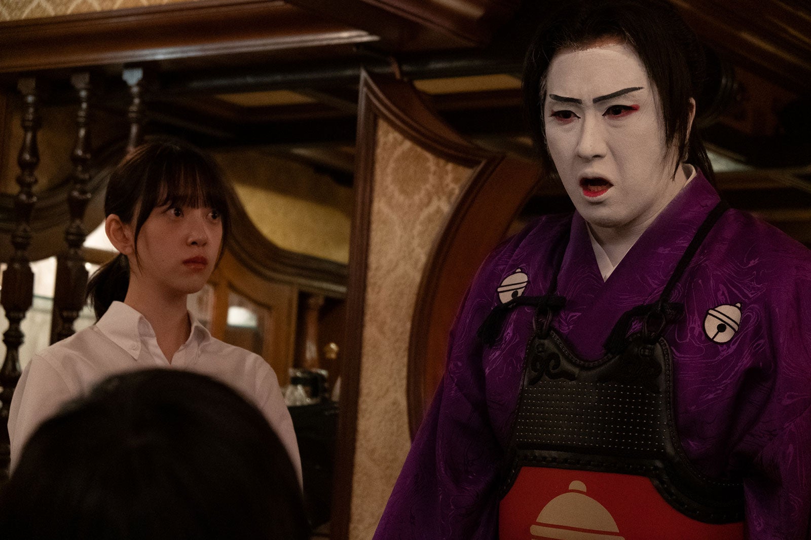 堀未央奈、尾上松也（C）ドラマ「まったり！赤胴鈴之助」製作委員会／第8話より