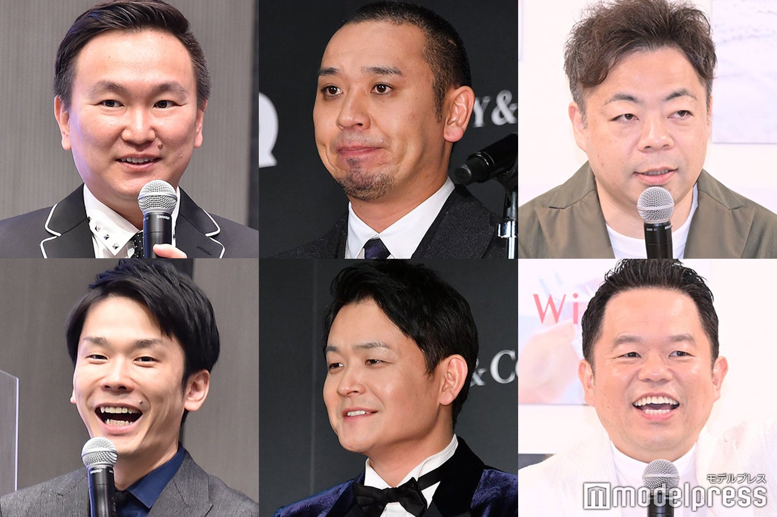 （左列から）かまいたち（山内健司、濱家隆一）／千鳥（大悟、ノブ）／ダイアン（ユースケ、津田篤宏）（C）モデルプレス