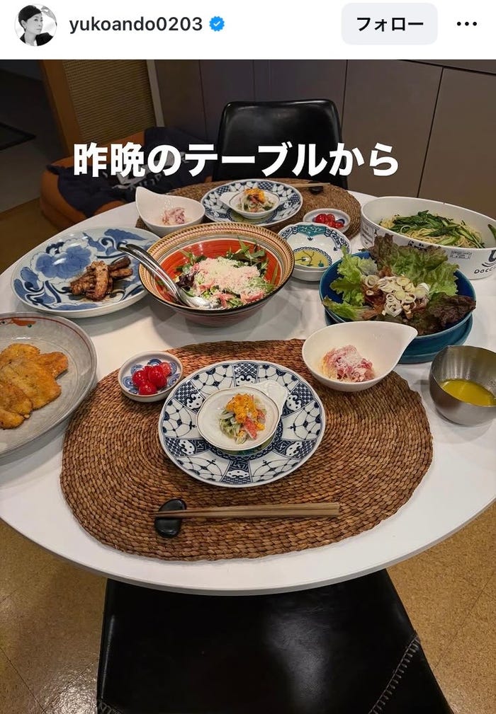 安藤優子Instagramより