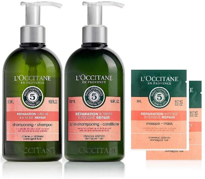 【Amazon.co.jp 限定】ロクシタン(L'OCCITANE) ファイブハーブス リペアリング コンボプラス(シャンプー500ml+コンディショナー500ml+ヘアマスク6ml×2個)(提供画像)