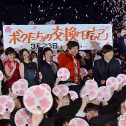映画「ボクたちの交換日記」完成披露試写会(ムロツヨシ、川口春奈、木村文乃、伊藤淳史、小出恵介、内村光良、鈴木おさむ氏)