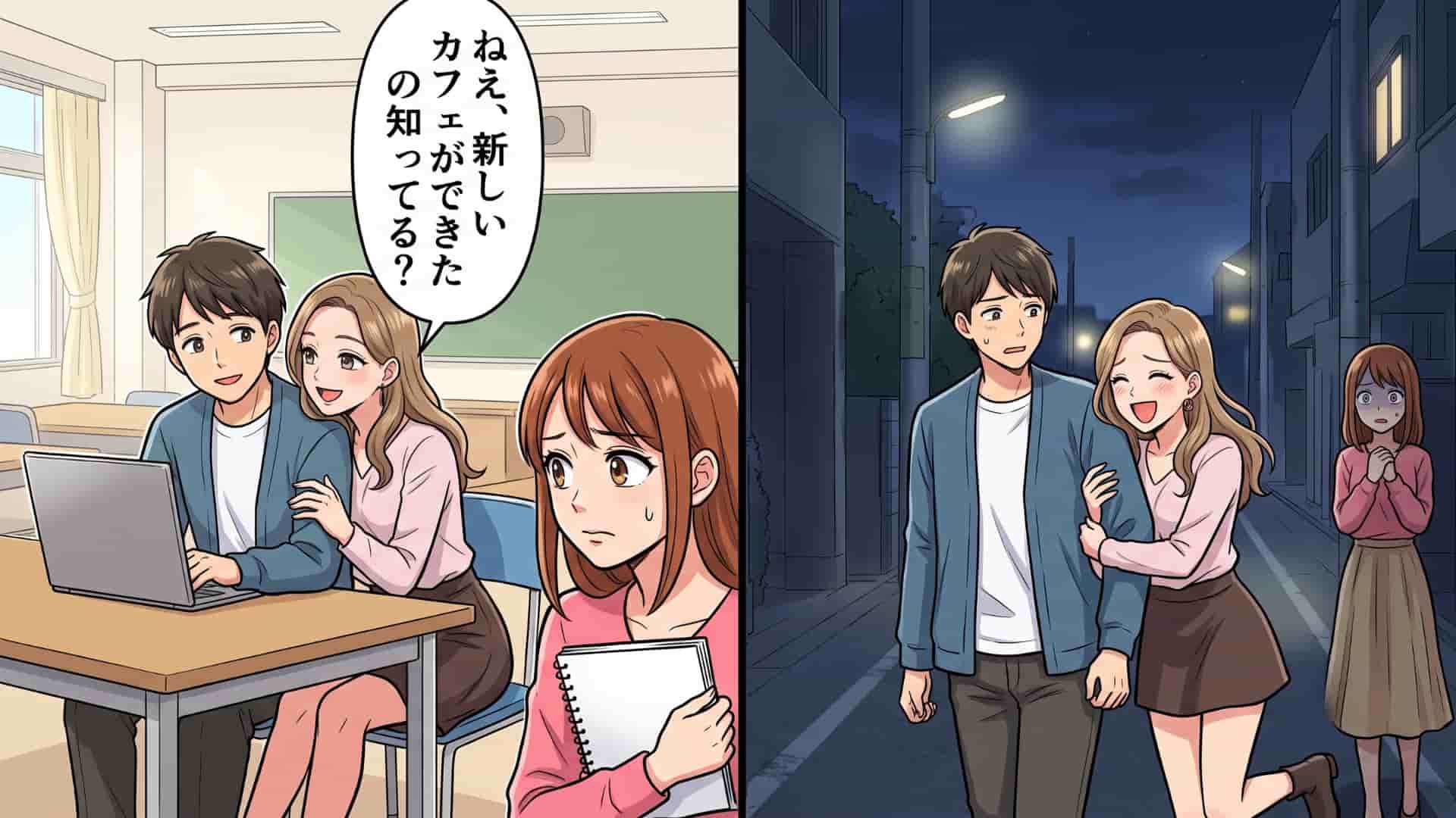 「長くつきあってて、よく飽きないね？」彼氏と距離が近すぎるサークルの先輩。ある日、【まさかの光景】を目にしてしまい...！？