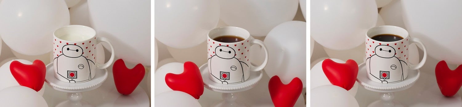 ホットミルク、ホットティー、ホットコーヒー各税込690円（C）Disney