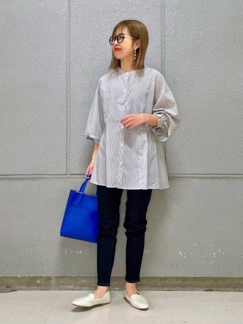 グローバルワーク　優秀パンツ　低身長　スタイルアップコーデ　ウツクシルエットデニム