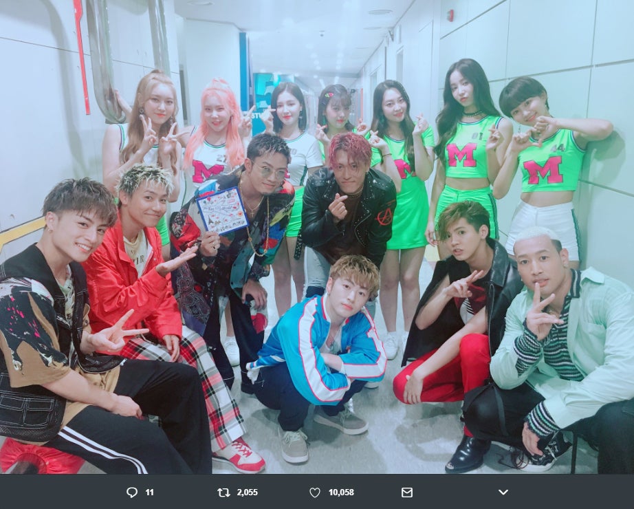 GENERATIONS、韓国歌番組でMOMOLANDらK-POPグループと記念ショット