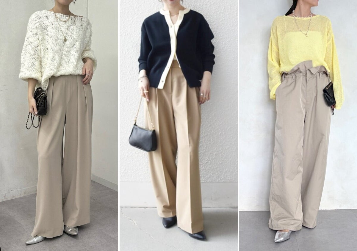 大人のワイドパンツは「ベージュ」が正解でした！春先取りカラーで♡上品カジュアル5style