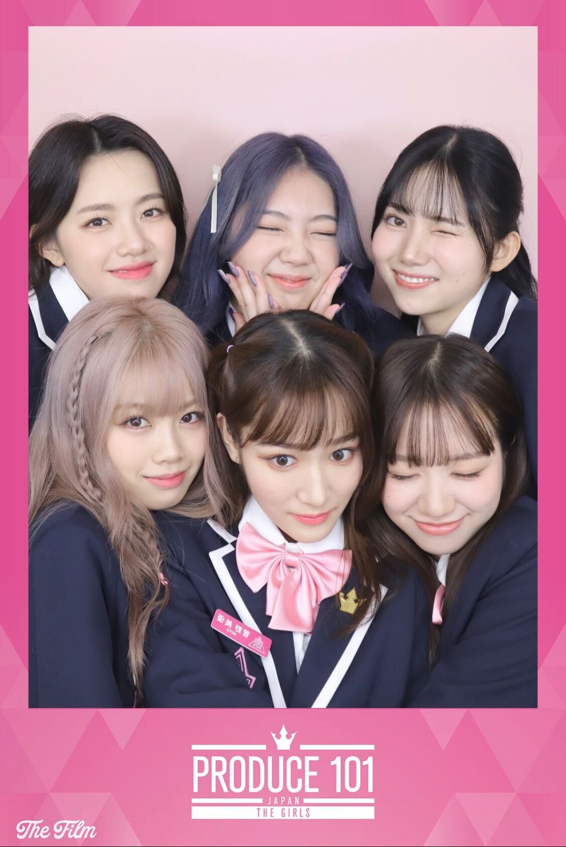 （左上から）加藤心、小林さえ、釼持菜乃（左下から）菊川亜樹、菅野美優、木野稟子／「PRODUCE 101 JAPAN THE GIRLS」公式Xより